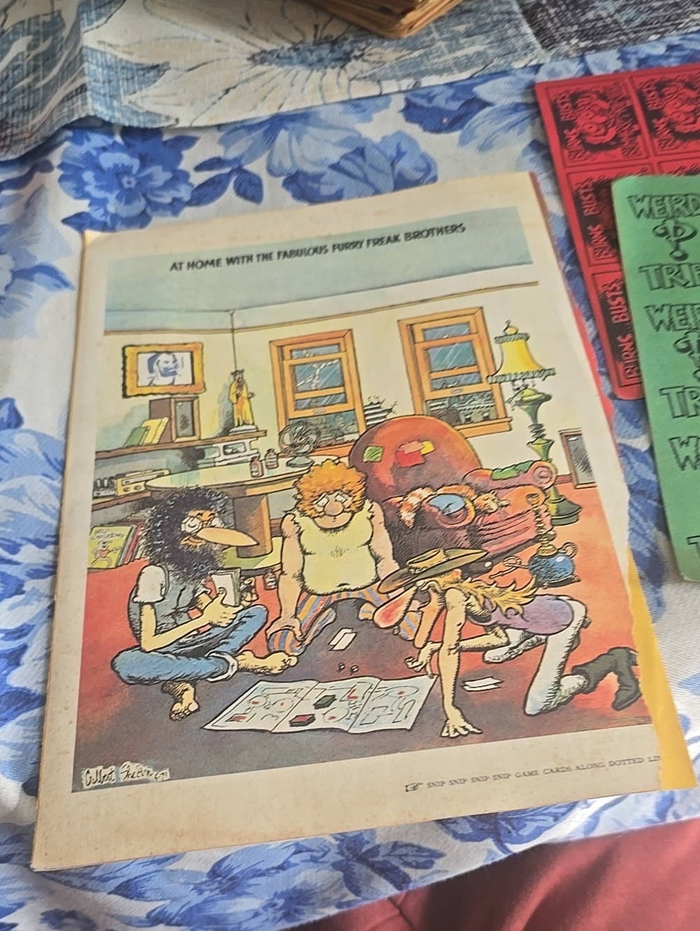 Fabulous Furry Freak Brothers-Pull Out GAME-1971-RARE- "FED"N" HEADS"